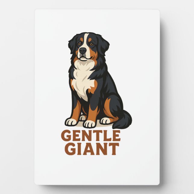 Berner Sennenhund Sanfter Riese. Fotoplatte (Vorderseite)