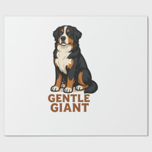 Berner Sennenhund Sanfter Riese. Geschenkpapier