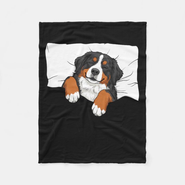 Berner Sennenhund Schlafthemd Pyjama lustiger Wort Fleecedecke (Vorderseite)