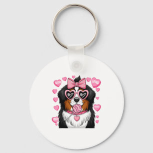 Berner Sennenhund-Schönheit Hund Haustier Liebhabe Schlüsselanhänger