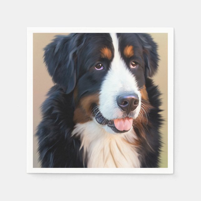 Berner Sennenhund Serviette (Vorderseite)