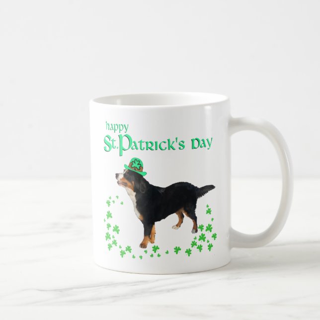 Berner Sennenhund St. Patrick's Day Kaffeetasse (Rechts)