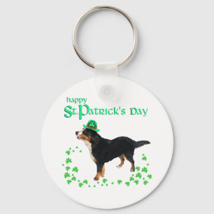 Berner Sennenhund St. Patrick's Day Schlüsselanhänger