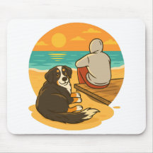 Berner Sennenhund Sunset Beach Begleiter