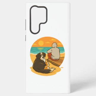 Berner Sennenhund Sunset Beach Begleiter Samsung Galaxy Hülle