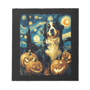 Berner Sennenhund Süßer Hund Halloween Jack O Lant Notizblock