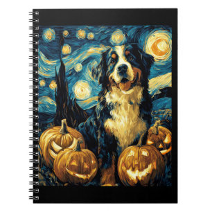 Berner Sennenhund Süßer Hund Halloween Kürbis Notizblock
