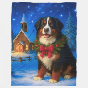 Berner Sennenhund Urlaub  Fleecedecke