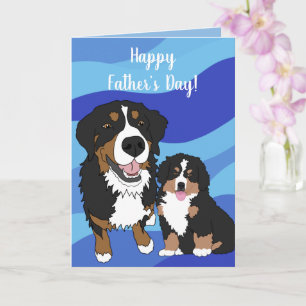 Berner Sennenhund Vater-Tag  Karte