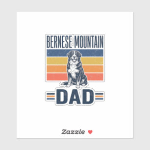 Berner Sennenhund-Vater Vintage-Vector-Design_1 Aufkleber