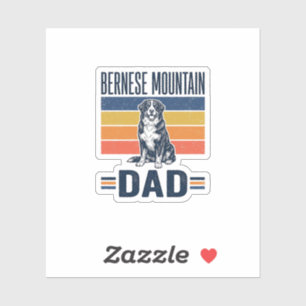 Berner Sennenhund-Vater Vintage-Vector-Design_1 Aufkleber