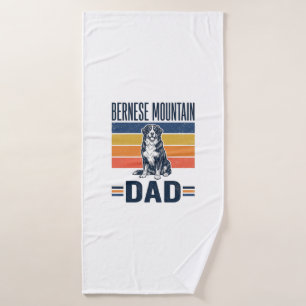 Berner Sennenhund-Vater Vintage-Vector-Design_1 Badehandtuch