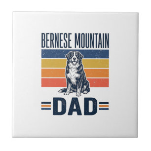 Berner Sennenhund-Vater Vintage-Vector-Design_1 Fliese