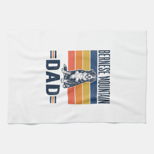 Berner Sennenhund-Vater Vintage-Vector-Design_1 Geschirrtuch