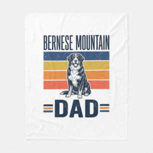 Berner Sennenhund Vater Vintage Vektor Design_1 Fleecedecke