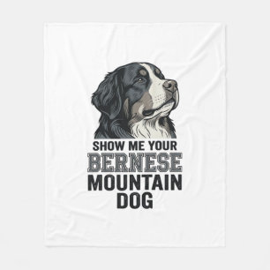Berner Sennenhund Vintage Gravur Shirt Design Fleecedecke