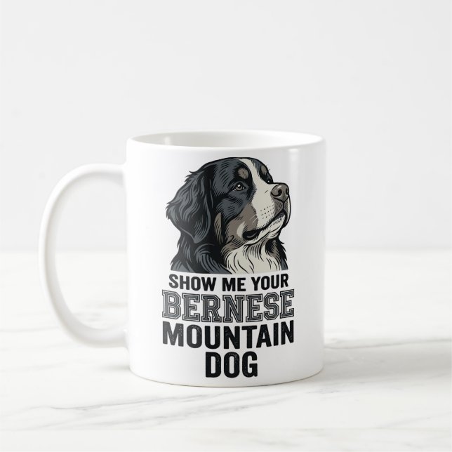 Berner Sennenhund Vintage Gravur Shirt Design Kaffeetasse (Links)
