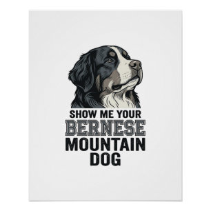 Berner Sennenhund Vintage Gravur Shirt Design Poster