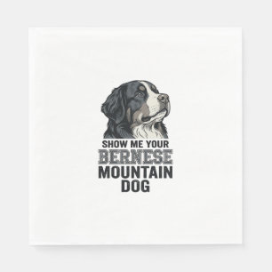 Berner Sennenhund Vintage Gravur Shirt Design Serviette