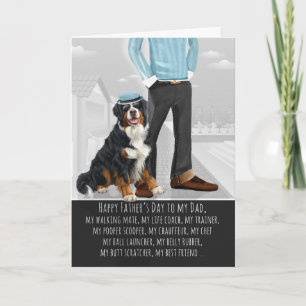 Berner Sennenhund vom Haustier-Vater zum Vatertag Feiertagskarte