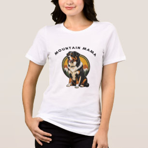 Berner Sennenhund Wandern Berg Mama Tri-Blend Shirt
