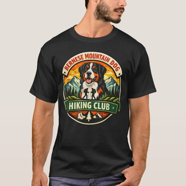 Berner Sennenhund Wandern T-Shirt (Vorderseite)