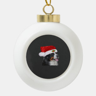 Berner Sennenhund Weihnachts-Shirt Hund Weihnachts Keramik Kugel-Ornament