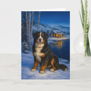 Berner Sennenhund Weihnachtskarte Feiertagskarte