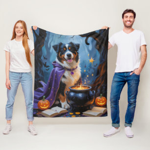 Berner Sennenhund - Whimsical Halloween-Malerei Fleecedecke
