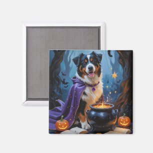 Berner Sennenhund - Whimsical Halloween-Malerei Magnet