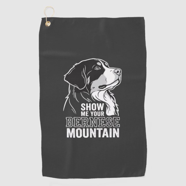 Berner Sennenhund Zeig mir dein Golfhandtuch (Vorderseite)