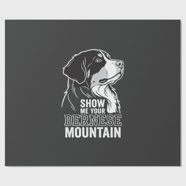 Berner Sennenhund Zeig mir deinen Geschenkpapier (Flach)