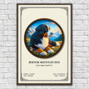 Berner Sennenhund Zoologie-Serie Poster