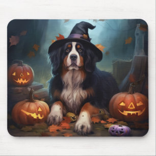 Berner Sennenhunde-Kürbisse Halloween Gruselig Mousepad