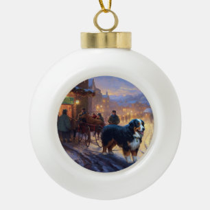 Berner Weihnachtsfestzeit Keramik Kugel-Ornament