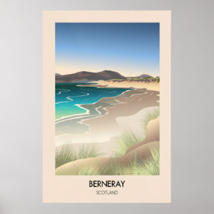 Berneray Schottland Reiseplakat Poster