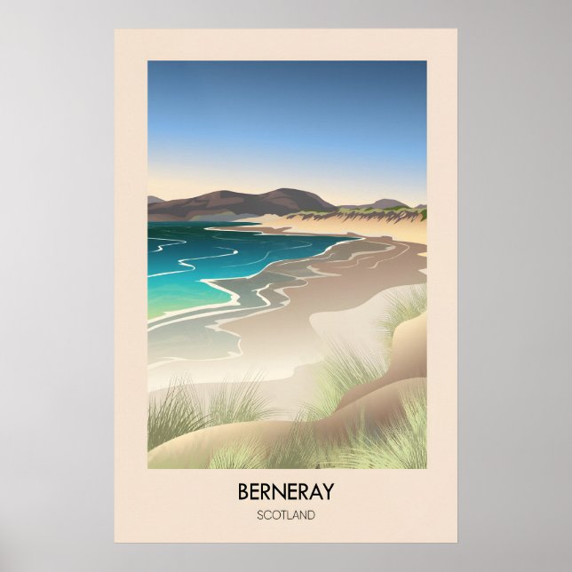 Berneray Schottland Reiseplakat Poster (Vorne)