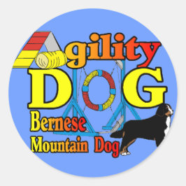 Bernese Agility Gifts Runder Aufkleber