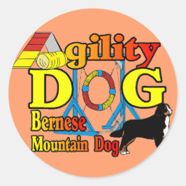 Bernese Agility Gifts Runder Aufkleber