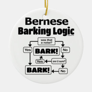 Bernese Barking Logic Keramik Ornament