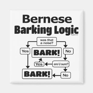 Bernese Barking Logic Magnet