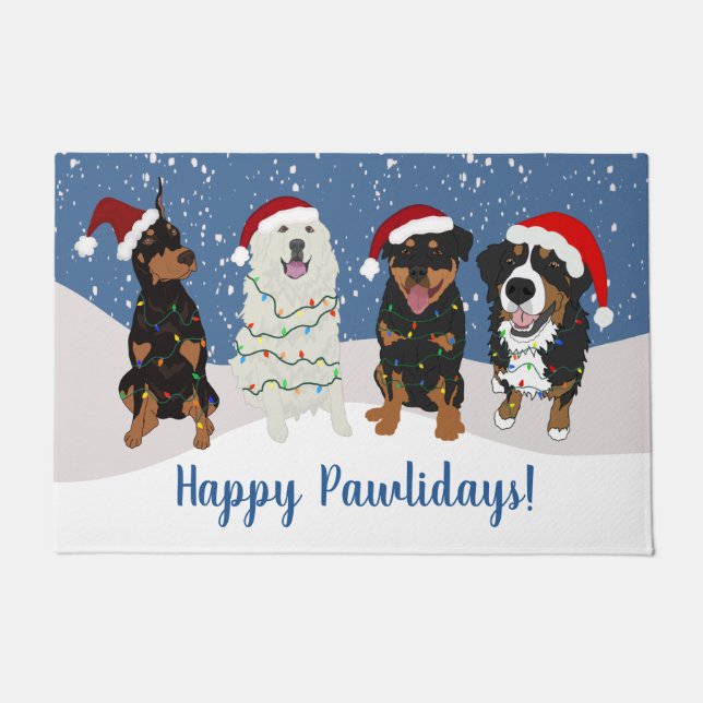 Bernese Doberman Pyrenees Rottweiler Fußmatte (Vorderseite)