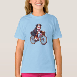 Bernese Dog Biker, Bernese Cruiser Bike Adventure T-Shirt