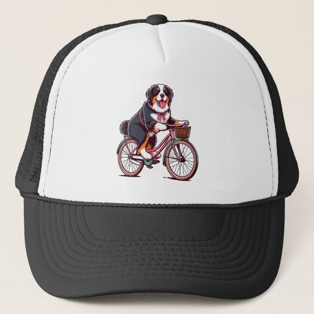 Bernese Dog Biker, Bernese Cruiser Bike Adventure Truckerkappe (Vorderseite)