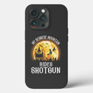 Bernese Dog Rides Shotgun, Halloween Spooky Dog Case-Mate iPhone Hülle