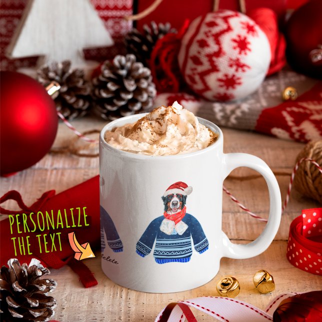 Bernese Dog Weg Ugly Sweater Xmas Hund Lover Kaffeetasse (Von Creator hochgeladen)
