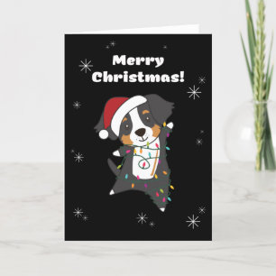 Bernese Frory Christmas Happy Christmas Hunde Feiertagskarte
