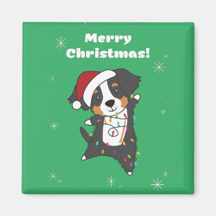 Bernese Frory Christmas Happy Christmas Hunde Magn Magnet
