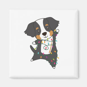 Bernese Frory Christmas Happy Christmas Hunde Magnet