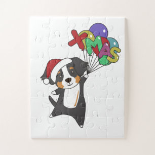 Bernese Frory Christmas Happy Christmas Hunde Puzzle